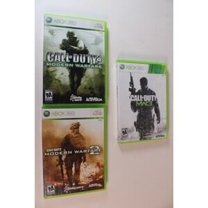 3 game lot: Call of Duty Modern Warfare 2, 3, 4 (Xbox 360) Complete, tested